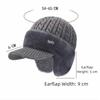 Comfortable Thick Warm Winter Thermal Hat Earflaps Windproof Knitted Cap Elasticity Elderly Beanie Dad Grandpa