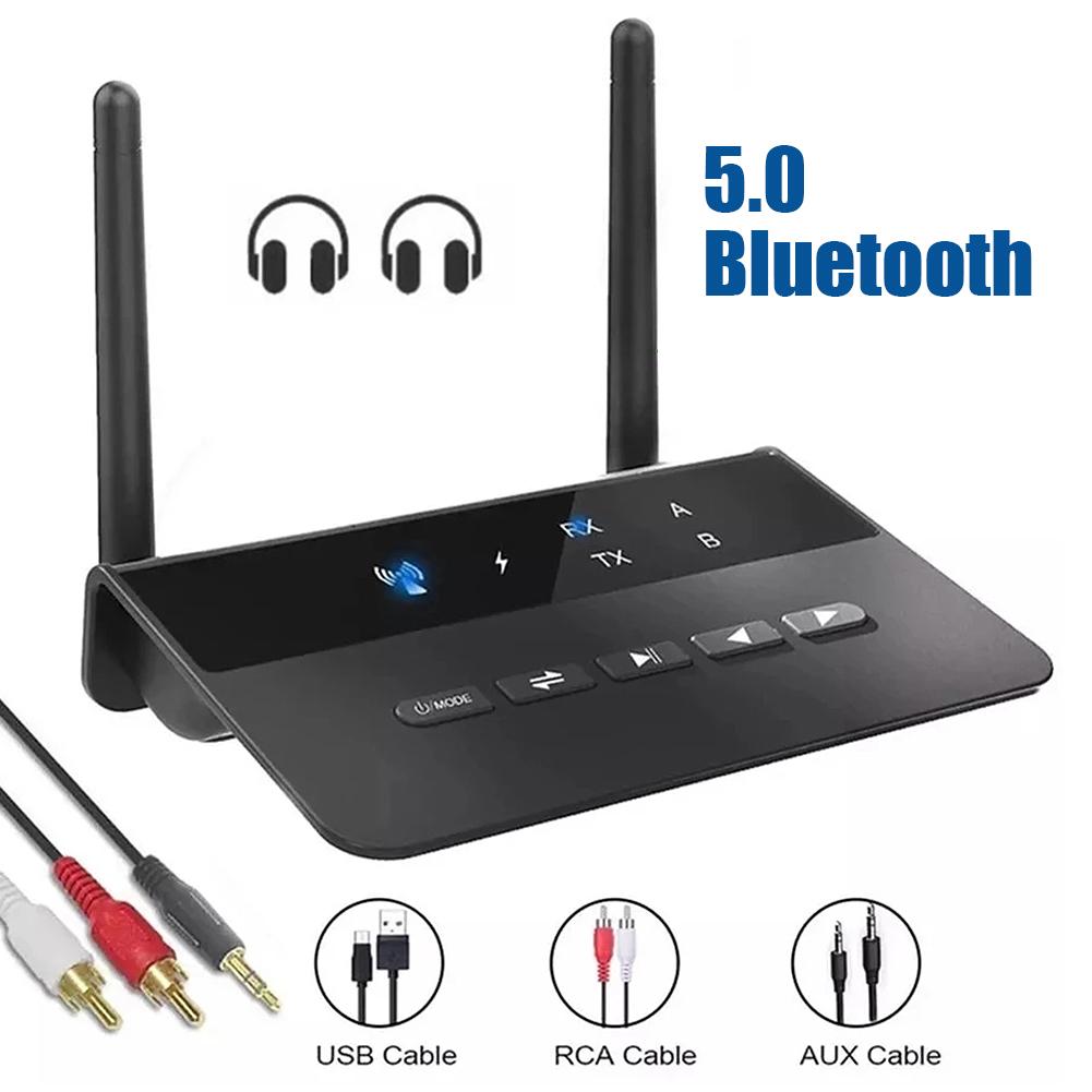 

80M Bluetooth совместимый 5.0 Приемник передатчика Aptx LL Беспроводной аудиоадаптер с низкой задержкой 3,5 мм AUX RCA Jack для ПК