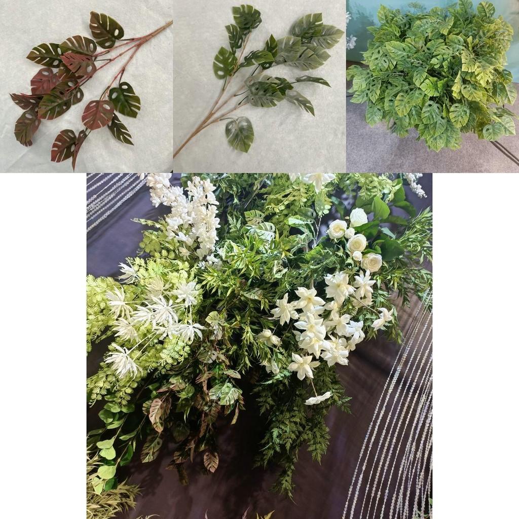 Flexible Artificial Turtle Leaf Plant For Creative Wedding Ornament Party Decor