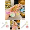 Cute Sakura Liquid Keychain Bag Charm Adorable Acrylic Accessory Birthday Gift