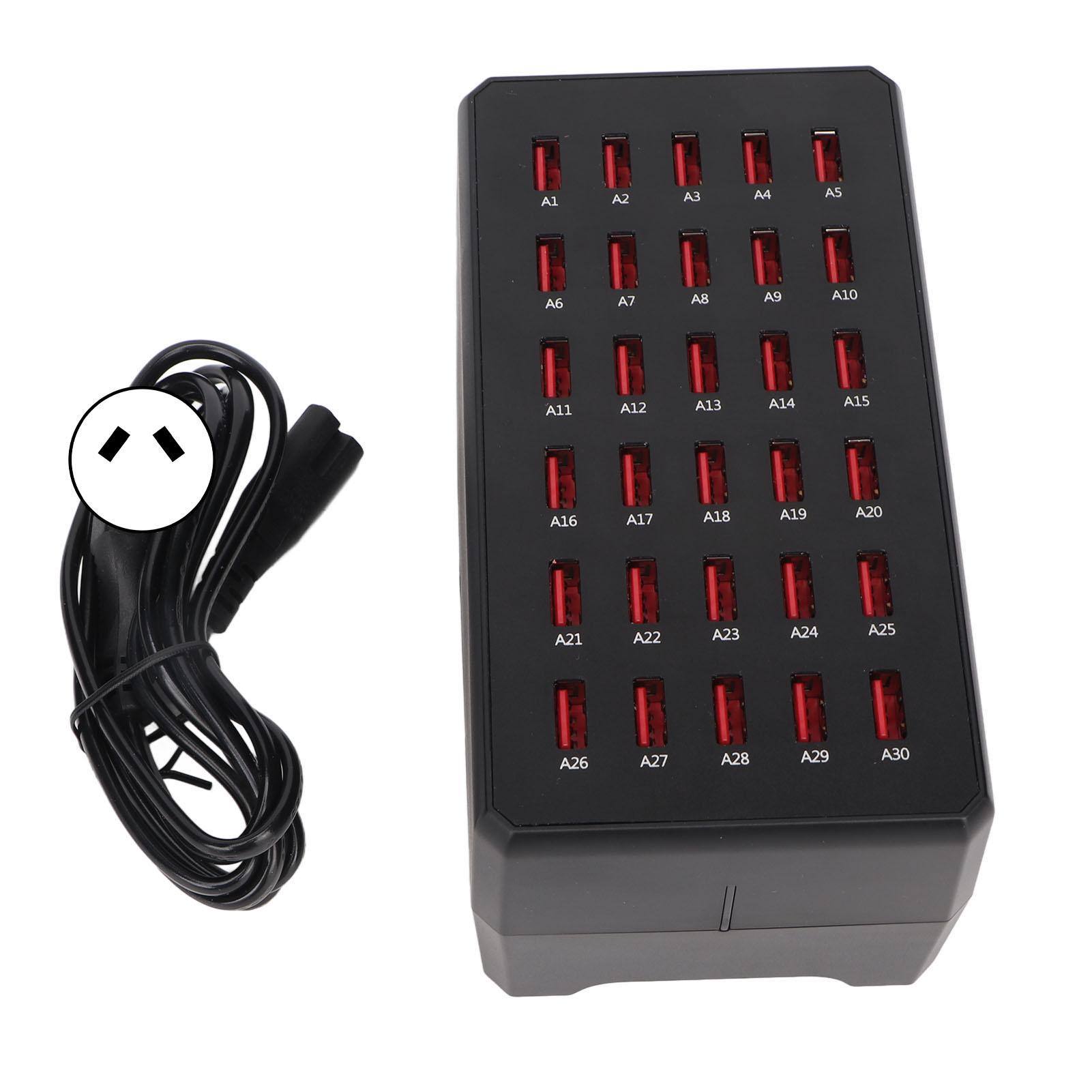 

150 Вт 30-портовая USB-зарядная станция Несколько настольных USB-зарядных устройств для сотовых телефонов и цифровой техники AU PLUG