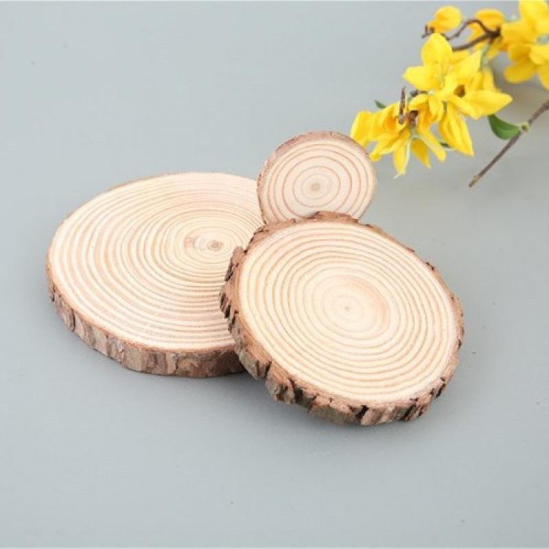 Creative Pine Wood Round Slices for DIY Wall Decor, Flower Pot Stands, and Early Education Crafts