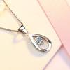 Zircon Water Drop Necklaces For Women Silver Color Female Pendant Necklace Fashion Neck Chain Jewelry Girlfriend Birthday Gift