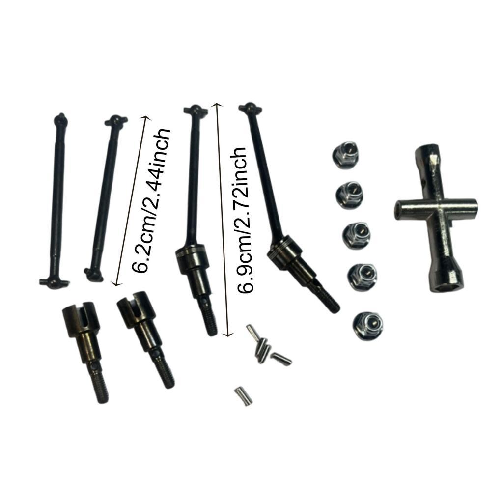 1:16 RC Front Rear Drive Shaft Modification Replace Easy to Install Sturdy Accessories for 16101 16102 16201 Hobby Car Truck