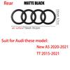 Logo 4 Anelli ABS Griglia Anteriore Auto Emblema Cofano Adesivo Badge Bagagliaio Posteriore Valvola Per Audi A3 A4 B8 8P A5 A6 A7 A8 Q2 Q3 Q5 Q7 Sline