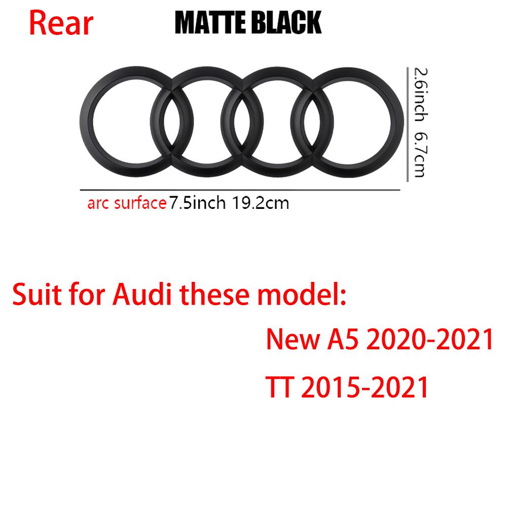 Logo 4 Anelli ABS Griglia Anteriore Auto Emblema Cofano Adesivo Badge Bagagliaio Posteriore Valvola Per Audi A3 A4 B8 8P A5 A6 A7 A8 Q2 Q3 Q5 Q7 Sline