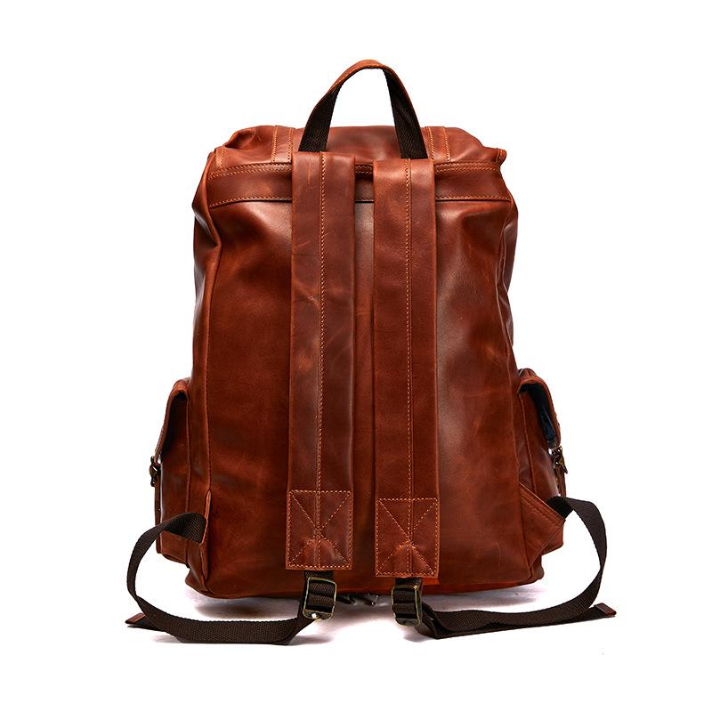 Men's Vintage Leather Backpack for Business and Travel