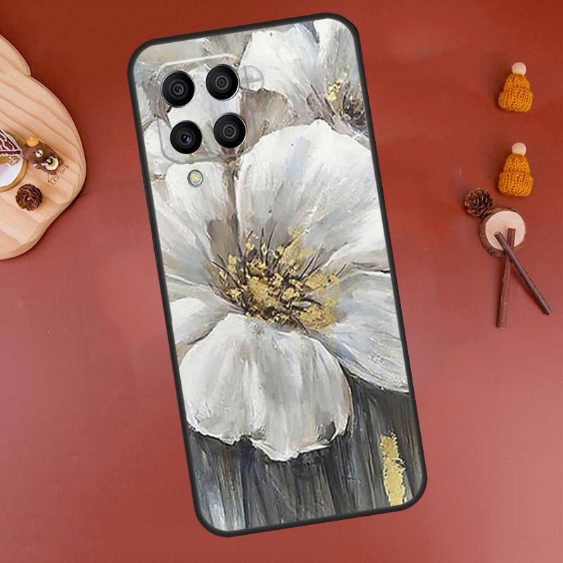 3D Flower Relief Case For Samsung Galaxy M15 M35 M55 M11 M14 M34 M54 M31 M13 M53 M51 M12 M32 M52 M16 M36 M56