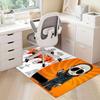 1pc Office Carpet Chair Mats Halloween Horror Icons Perfect for Office Chairs, Living Rooms, Or Bedrooms,Polyester Carpet.HDT166