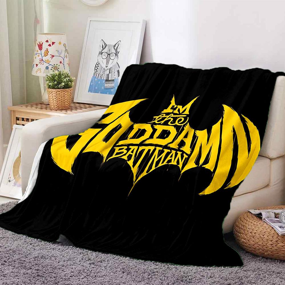 

1pc Batman Flannel Throw Blanket Lightweight Soft Warm All Season Blanket for Sofa, Bed, Travel, Camping L1024187 130x150cm