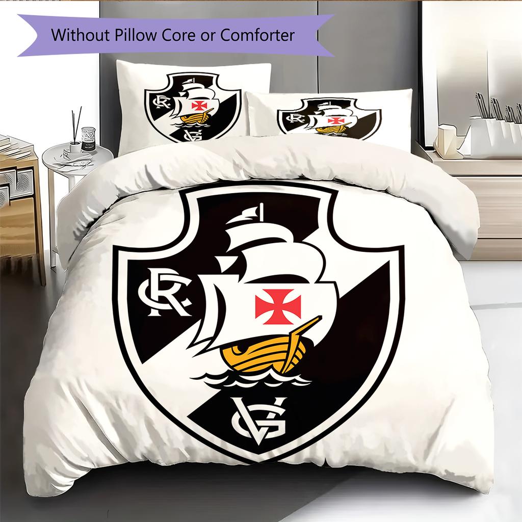 CR Vasco da Gama Pattern Bedding Home Decoration Birthday Gift (1 * duvet cover + 2 * pillowcase, without core)