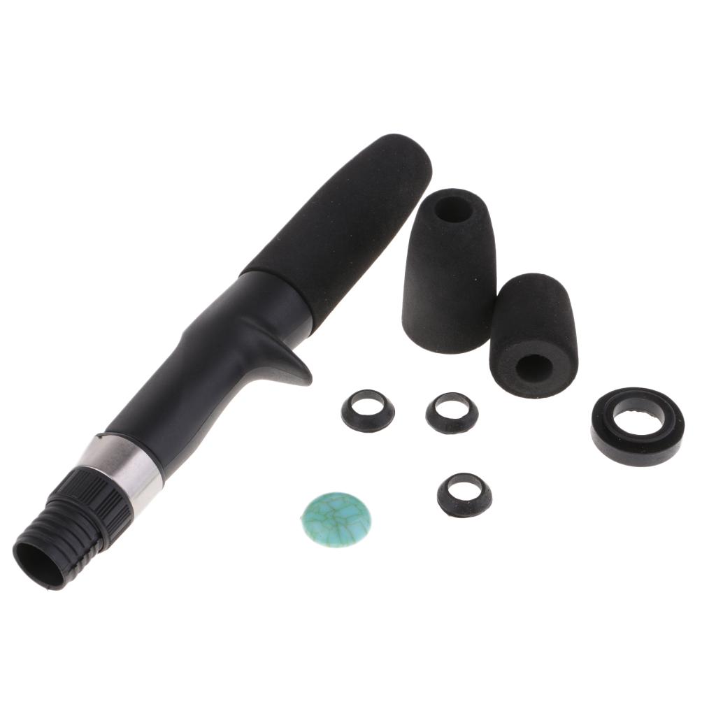 Black EVA Foam Ice Fishing Rod Handle Kit Raft Rod Construction Split Handles DIY