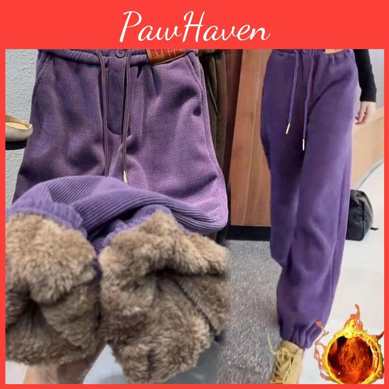 Winter Women Warm Plush Thicken Pants Loose Leggings Casual Sports Pants Sweatpants Women Joggers Women