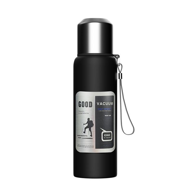 Water Bottle Thermos Cup Men's Outdoor Travel Water Cup Large Capacity 111 Stainless Steel Double Layer Vacuum Liner All Steel Thermal Insulation Pot