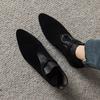 Fashion Shoes Female Hot Sale Slip On Autumn Women's Pumps Pointed Toe Mixed Colors Flock Mid Heeled Profession Pumps