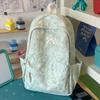 Schoolbag New Korean Version Ins Tie-dye Wind Fog Feeling Small Fresh Backpack Bow Print Primary School Bag Women's Backpack