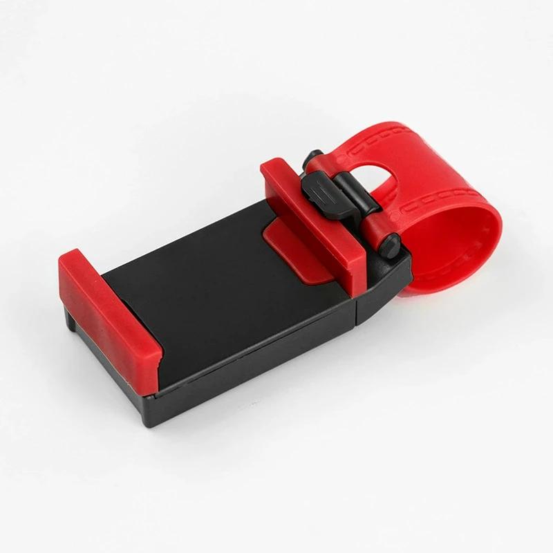 Universal Car Phone Holder, Plastic Steering Wheel Mount, Mobile-Phone Stand Support, Bike Clip Mount, Durable and Easy To Use