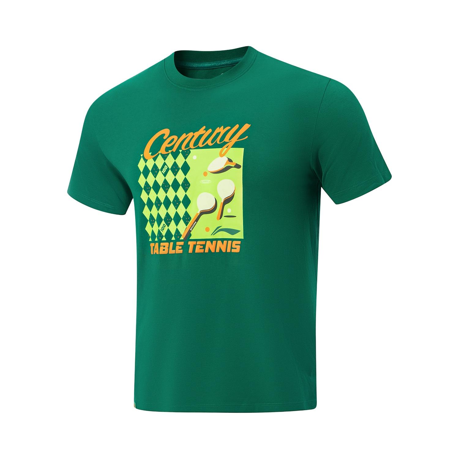 

Li Ning Table Tennis Series Round Neck Logo Letter Couple Graphic T-Shirt Unisex T-Shirts AHSW061-2 3XL