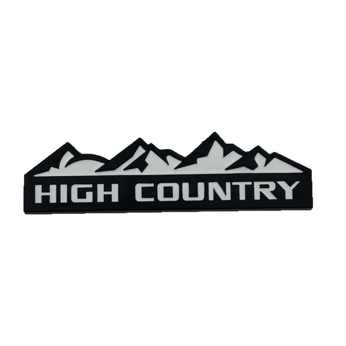 High Country Metall Autoemblem - Kompatibel mit Chevrolet, Jeep, Dodge, Ford schwarz weiße
