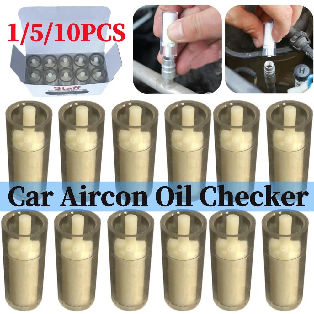 10/5/1Pc Car Aircon Oil Checker R134A Auto Air Conditioning System Refrigeration Oil Testing Instrument A/C Oil Test Cotton Tool
