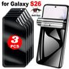 3 Peças Samsung Galaxy S2 524 24FE Ultra Edge Protetor de Tela Anti Spy Privacidade Adequado para Galaxy S26 Ultra Plus HD Filme Macio