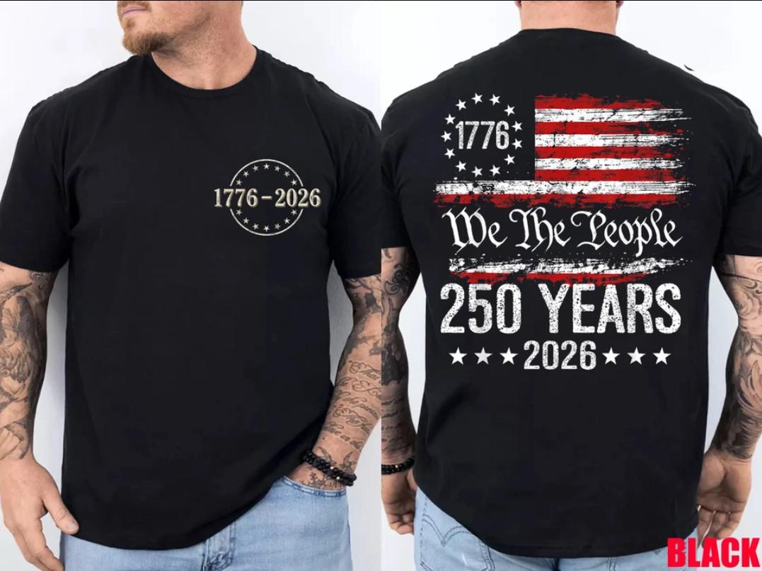 250 Anniversary USA 250th American Flag Patriotic 250 Years 2Side T-Shirt S разноцветный