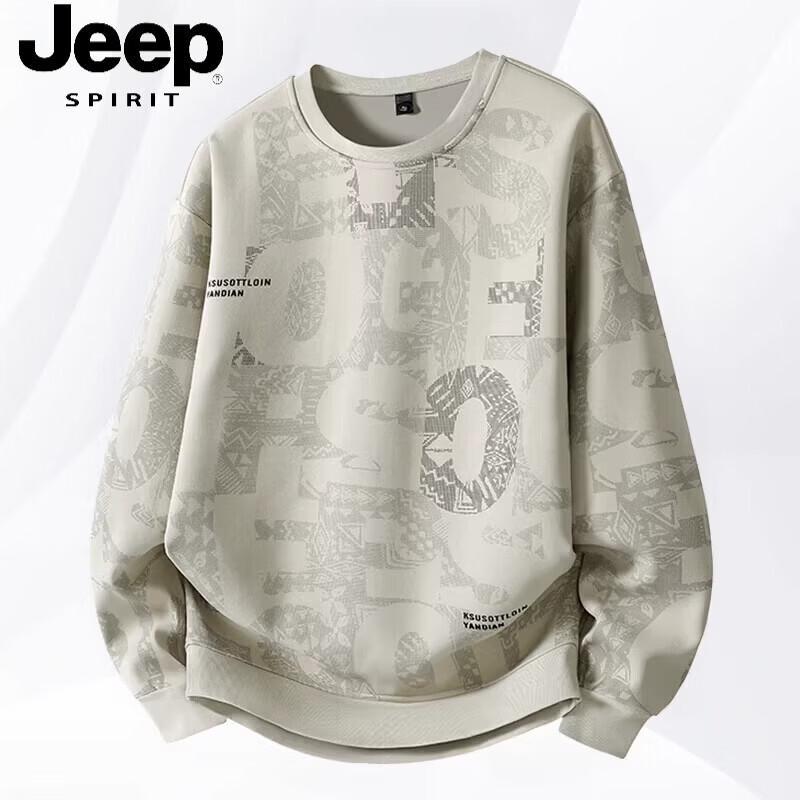 

JEEP SPIRIT Men s Loose Long Sleeve Sweatshirt 5XL