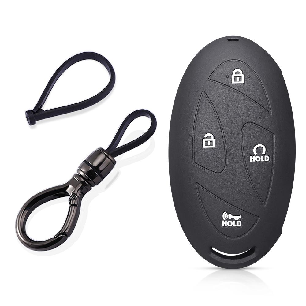 SKCW6 Silicone Key Cover For Hyundai Kona 2024 Ioniq 2021 Elantra SEL 2023 Ioniq 5 6 7 Grand Prix GN7 Key Case Car Accessories Chains