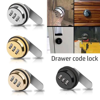 Für Möbel Zinklegierung für Briefkasten Code Schubladenschloss 3-stellige Kombination Passwortboxschloss 20mm Smart Cam Code Schloss