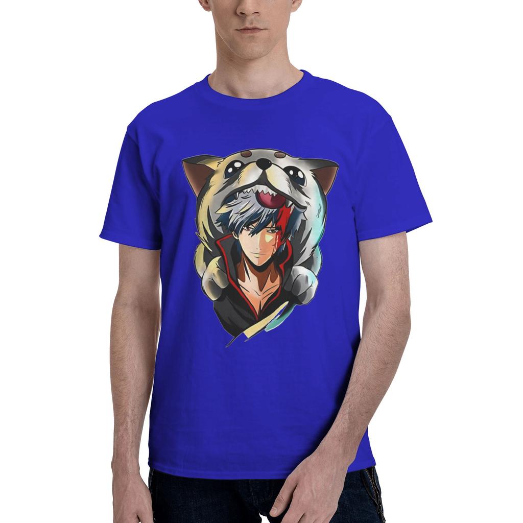 Gintama Men T Shirts Gintama Funny Tees Short Sleeve Crewneck 100 Cotton New Arrival Tops TShirt