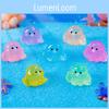 Vibrant Luminous Mini Octopus Resin Figurine For Aquariums And Home Decor