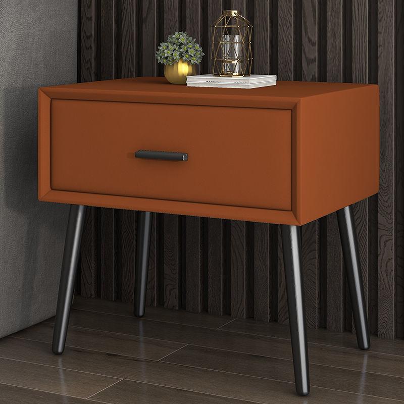 Modern light luxury bedside table solid wood locker bedroom Italian simple single drawer Hong Kong style storage North