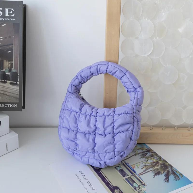 Fashi Quilted Shoulder Bags for Women Handbag Mini Cloud Pleated Bags Puffer Dumpling Bag Luxury Tote