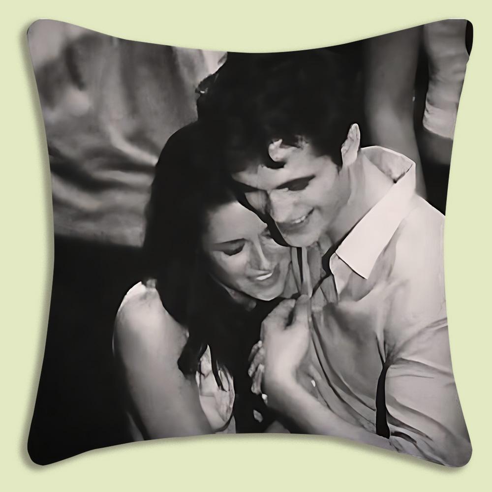 La Saga di Twilight Edward Cullen Copricuscini Moderni Cartoni Animati Divano Decorativo Casa Stampa Double-Sided Peluche Corto Cuscino Carino