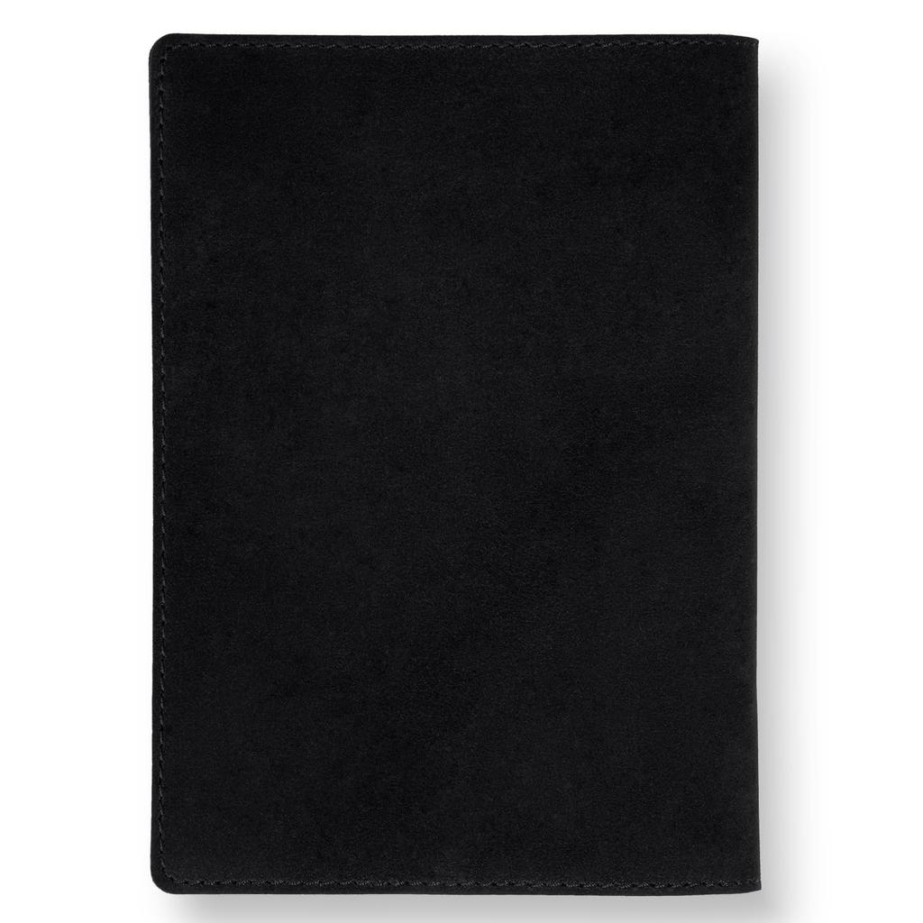 Premium Genuine Nubuck Leather Book Made In A6 [aso] Cover, Japan, Size, Black, ZE-V236