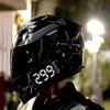 299 Speed Racing Reflective Sticker, Fade Resistant Decal for Motorcycle Helmet Bike Motocross, Black Grey White Red
