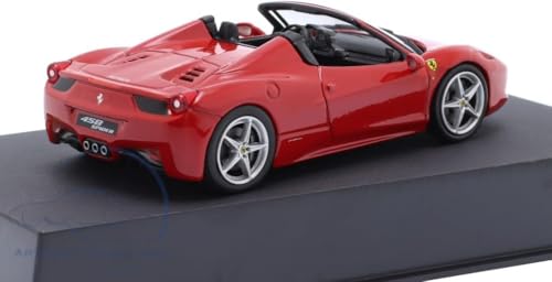 ALTAYA 1/43 Scale Ferrari 458 Spider Open-Top 2011 Diecast Model Car (Red) with Case [Parallel Import]