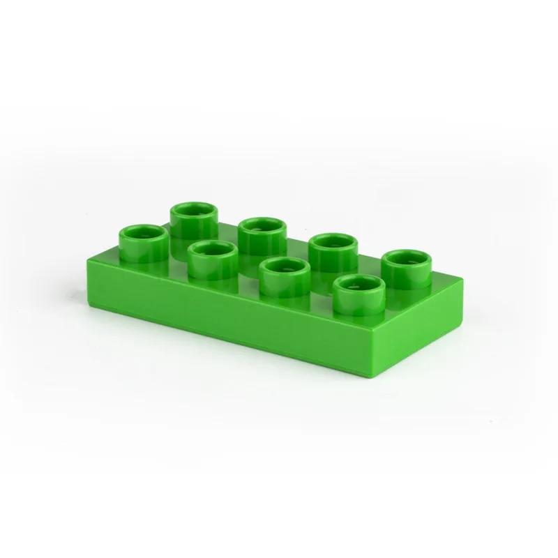 Big Size Block Thin Brick 2x4 10pcs/lot Education Building Blocks Compatible with Duplo Bricks Plastic Toys for Children
