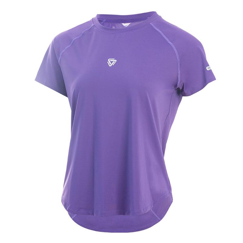 

Женский быстросохнущий светоотражающий сетчатый топ - Дышащий с коротким рукавом и круглым вырезом для бега и аэробики XXL [135-150 lbs]