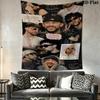 Bad Bunny Star Wall Hanging Printed Fabric Blanket Decorative Tapestries for Bedroom Living Room Home Decor