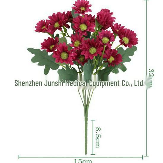 Sonnenuntergangs-Chrysanthemen-Strauß: 5 Farben, 7 Stiele, 21 künstliche Blumen für den Muttertag oder die Herbst-Veranda-Dekoration