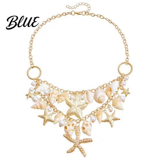 Body Chain Bohemia Style Beach Waist Imitation Pearl Starfish Conch