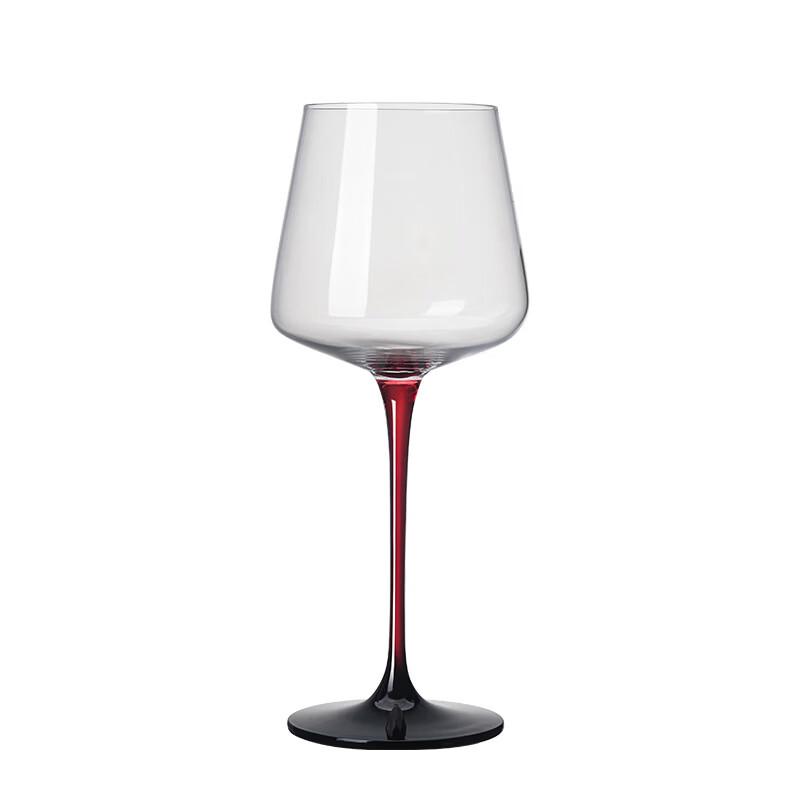 OLOEY Red Bow Tie Burgundy Wine Glasses Set