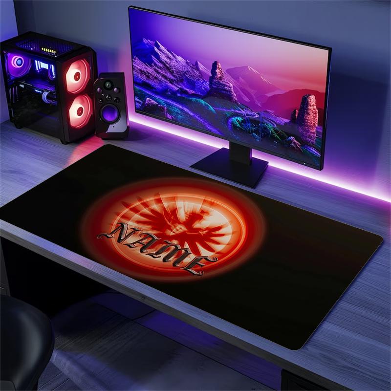 Custom Name,Eintracht Frankfurt Mouse Pad, Large Gaming Desk Mat, Non-slip XXL Mousepad for Laptop & Tablet, Mini PC Playmat with Stitched Edges
