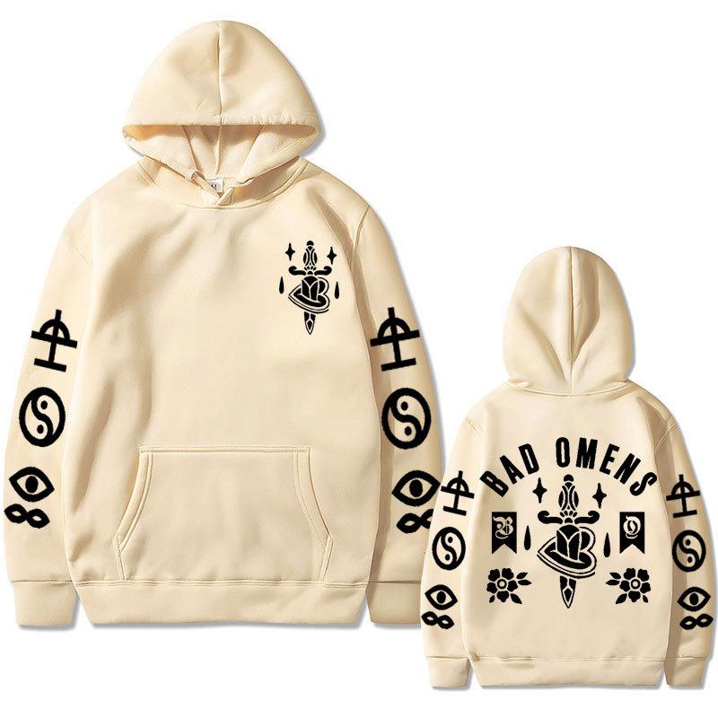 Awesome Bad Omens Band Tour American Music Double Sided Men's Hoodie Sweatshirt Men Womnen Design Pullover Fleece Hoodies