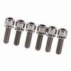 6pcs Titanium Alloy M5 X 18mm Bolts Screw With Washers Set For MTB Bicycle Stem