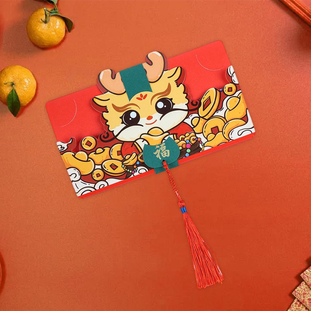 Chinese Year Red Envelope Hong Bao Folding Packets Gifts Wishes Pockets