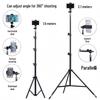 2-Meter Phone Tripod Stand for Live Streaming & Photography with Fill Light Kit