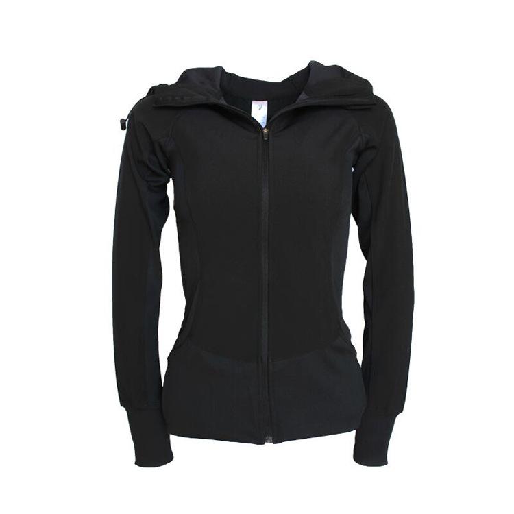 Damen Strickjacke Kapuzen Yoga Oberteil Sportjacke Fitness Laufjacke Langarmjacke