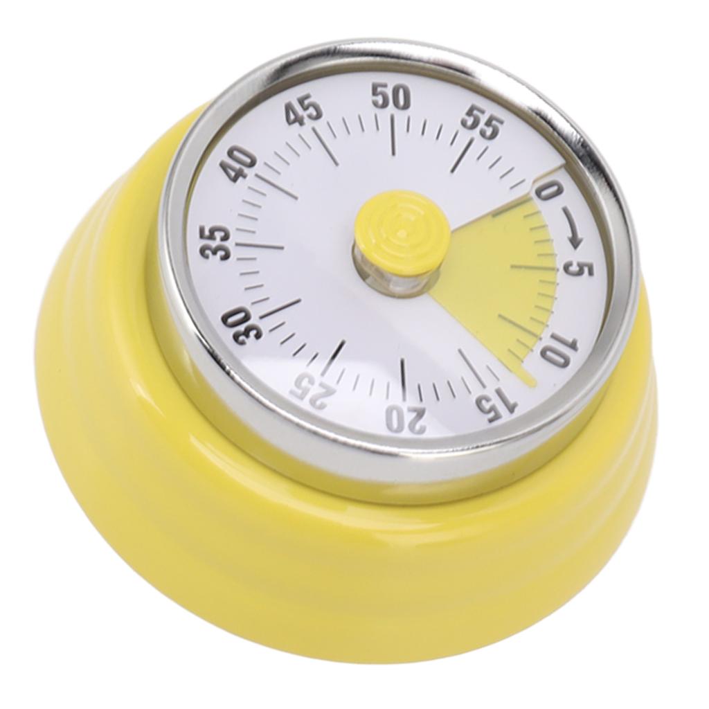 Mechanical Countdown Timer with Visual Display Dial Stainless Steel Timer for Learning Office Pale